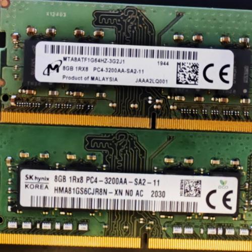 GB 1Rx8 PC4-3200AA-SA2-11 x2st (16GB DDR4)